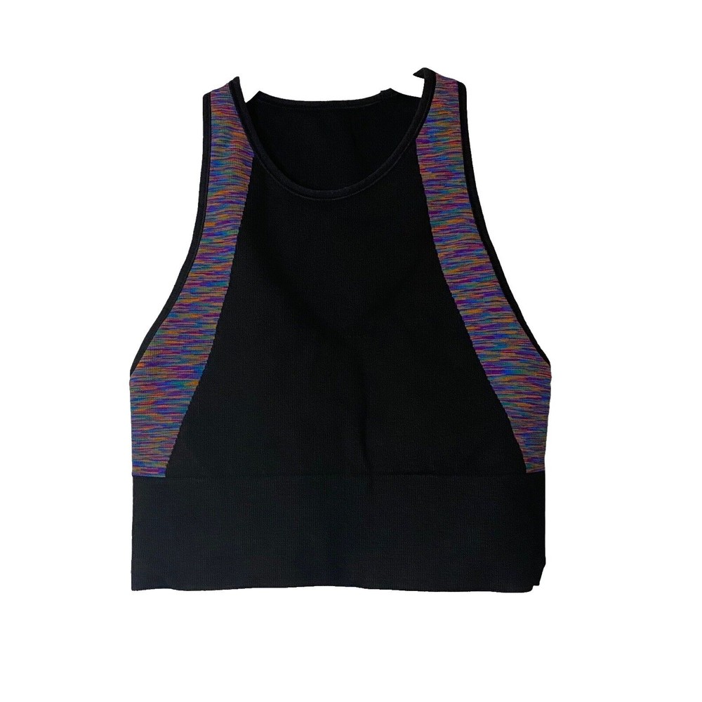 Lululemon‎ Love Revealed Bra Black Rainbow Seamless Racerback Size 6